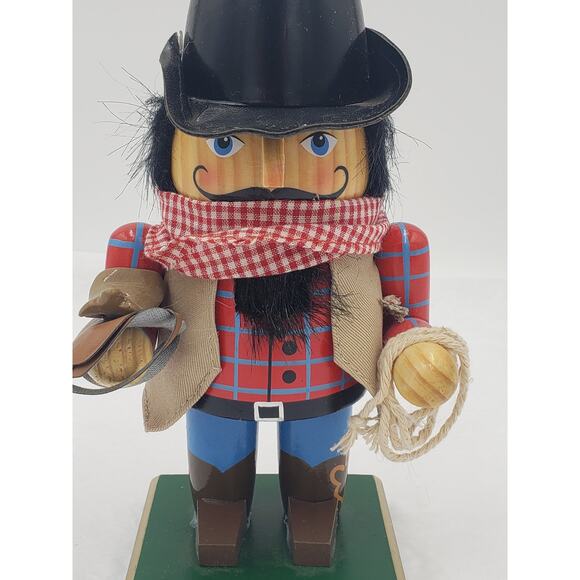 Nutcracker Cowboy Rancher Western Cowboy Hat Lasso Rope Trimmery Size 7" Tall - Picture 12 of 12